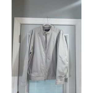 Michael Kors Gray Leather Jacket, size XXL